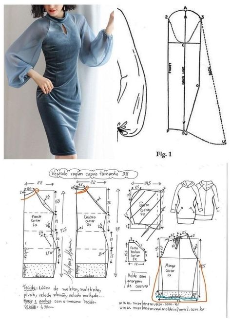 Dress Sewing Patterns Free, Clothing Pattern Design, Dress Patterns Diy, Girls Dress Sewing Patterns, Sewing Clothes Women, Fashion Design Patterns, Diy Vetement, Sew Ins, Fashion Sewing Tutorials