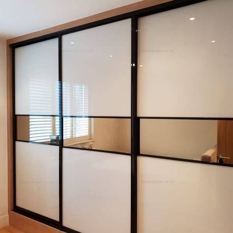 Trending Sliding Wardrobe Design, Sliding Wardrobe Laminate Design Master Bedrooms, Sliding Door Design Modern Interior, Lacquered Glass Wardrobe Sliding Doors, Sliding Bedroom Door Ideas, Sliding Doors Mirror, Wardrobe Design Bedroom Sliding, Wardrobe Design Bedroom Modern, Bedroom Sliding Door