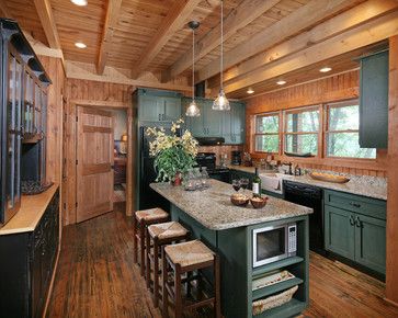 Log Cabin Kitchens, Dapur Rustic, Log Home Kitchen, Log Cabin Kitchen, Log Home Interior, Log Home Kitchens, Cabin Interior Design, Log Cabin Interior, Log Home Interiors