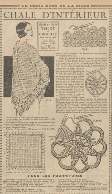 Antique Crochet Patterns, Vintage Crochet Patterns 1940s, Victorian Crochet Patterns, Crochet Butterfly Pattern, Crochet Stitches Guide, Vintage Crochet Patterns, Vintage Knitwear, Mode Crochet, Vintage Crochet Pattern