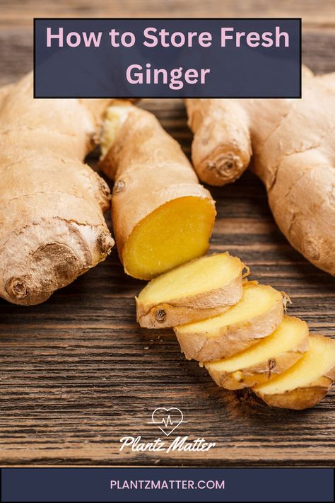 Learn the best methods to store and handle fresh ginger root! From keeping it fresh in the crisper drawer to freezing ginger for long-term storage, our guide covers everything you need to know. Discover how to peel, preserve, and use ginger in your favourite dishes with these practical tips. Visit PlantzMatter.com for detailed instructions and make the most of this versatile ingredient! Storing Fresh Ginger Root, How To Eat Ginger Root, Peeling Ginger Root, How To Preserve Ginger Root, How To Use Fresh Ginger Root, How To Preserve Fresh Ginger Root, Preserve Ginger Root, How To Keep Ginger Fresh How To Store, Preserving Fresh Ginger