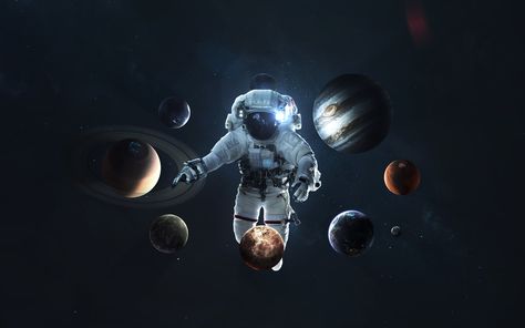 white astronaut suit #500px #space space art Solar System #astronaut digital art #1080P #wallpaper #hdwallpaper #desktop Jupiter Wallpaper, Solar System Wallpaper, Mercury Planet, Tata Surya, Astronaut Wallpaper, Planets Wallpaper, Planets Art, Paintings Abstract, Space Planets