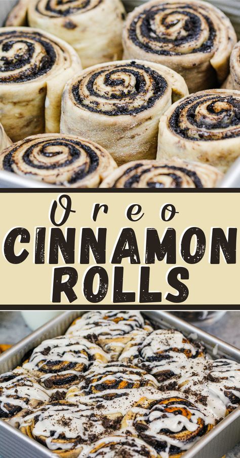 Oreo Cinnamon Rolls, Oreo Filling, Fluffy Cinnamon Rolls, Truly Scrumptious, Chocolate Oreo, Oreo Recipes, Vanilla Glaze, Cinnamon Rolls Homemade, Sweet Rolls