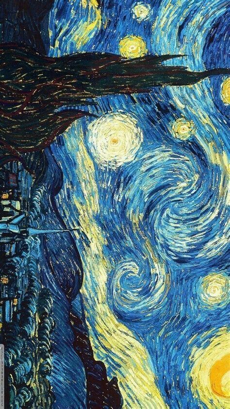 Van Gogh Artist Research Page, فنسنت فان جوخ, Van Gogh Wallpaper, Starry Night Wallpaper, Wallpaper Hippie, Famous Art Paintings, Kunst Tattoos, Starry Night Art, Istoria Artei