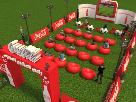 Football Brand Activation, Event Outdoor Design, Outdoor Fundraiser Ideas, Event Booth Design Ideas, Btl Activation Ideas, Football Activation, Brand Activations & Experiential Marketing, Outdoor Event Design, Booth Activation