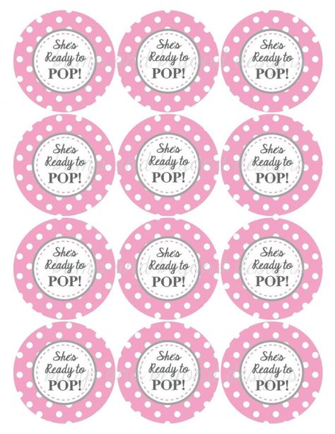 Ready to Pop Printable Labels Free Printable Cupcake Toppers, Elephant Baby Shower Decorations, Baby Shower Labels, Pop Baby Showers, Baby Shower Cake Pops, Baby Shower Tags, Baby Shower Cupcake Toppers, Free Baby Shower, Baby Shower Templates