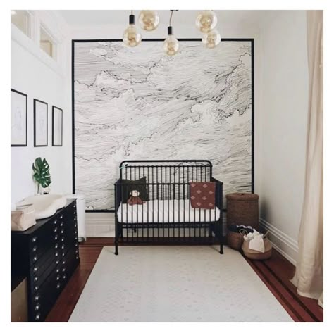 Black Crib Nursery, Black Crib, Metal Crib, Crib Nursery, Nursery Room Design, Baby Boy Room Nursery, Baby Room Inspiration, Nursery Room Boy, Playroom Design