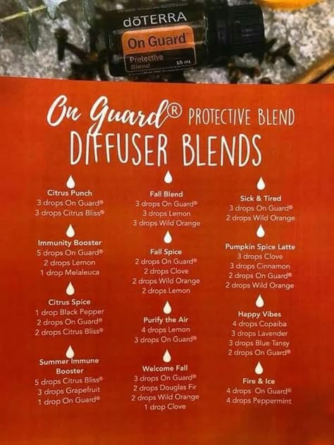 On Guard Diffuser Blends Madame Zeroni, On Guard Essential Oil, Terra Essential Oils, Doterra Oils Recipes, Doterra Diffuser, Doterra Diffuser Blends, Doterra Oil, Essential Oil Combinations, Doterra Essential Oils Recipes