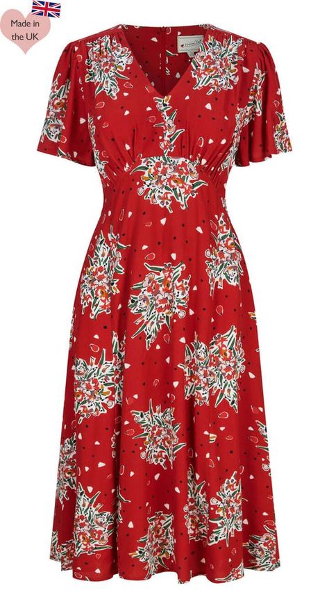 Vintage 1940s Dress Styles: Classic 40s Dresses Gowns For Wedding Guests, Dress For Lunch, Body Fit Dress, 40s Dresses, Gowns For Wedding, 1940s Fashion Dresses, Tea Dresses, Floral Tea Dress, Betty Dress