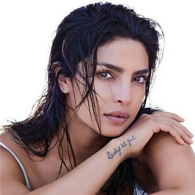 Priyanka Media™ Priyanka Chopra Tattoo, Tattoo On Chest, With Tattoo, Celebrity Tattoos, Face Images, Rib Tattoo, Star Tattoos, Priyanka Chopra, Chest Tattoo