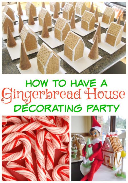 How To Host a Gingerbread House Decorating Party! How To Make Ginger Bread Houses, Kids Graham Cracker Gingerbread House, Easy Cheap Gingerbread House, Easy Diy Gingerbread House With Kids, Gingerbread Houses Ideas For Kids, Easy Gingerbread Houses For Kids To Make, Easy Homemade Gingerbread House, Group Gingerbread House Making, Making Gingerbread Houses With Kids