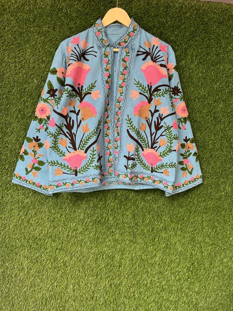 Cotton Suzani Hand Embroidery Jacket Coat, Women Wear Winter Jackets, Bridesmaid Gift, Winter Jacket Unisex Coat, Suzani Short Jacket, Embroidery Jacket, Dec 30, Coat Women, Short Jacket, Bridesmaid Gift, Jacket Coat, Bridesmaid Gifts, Hand Embroidery, Coats Jackets