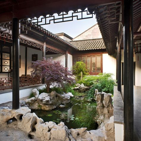 Michael Freeman Photography | Suzhou Museum Chinese Architecture Traditional, Suzhou Museum, Chinese Garden Design, Traditional Chinese House, Chinese Courtyard, Asian House, Chinese House, Ancient Chinese Architecture, China Garden