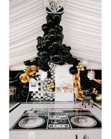 Dj Themed Birthday Party, Drake Party, Chess Party, Tent Parties, 90s Hip Hop Party, Hip Hop Birthday Party, White Bounce House, Hip Hop Birthday, It Was All A Dream