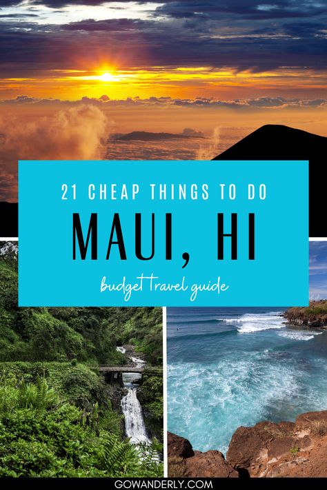 Discover 21 budget-friendly activities in Maui that cost $20 or less, perfect for your Hawaii trip planning. Free Things To Do In Maui, Things To Do In Wailea Maui, What To Do In Maui Hawaii, Things To Do In Maui Hawaii, Maui Hawaii Things To Do In, Maui Bucket List, Hikes In Maui, Hawaii Trip Planning, Maui Itinerary