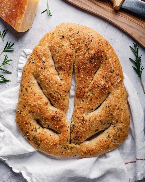 Fougasse Bread Fougasse Bread Recipe, Fougasse Bread, Bread Yeast, Best Fish Recipes, Winter Salad Recipes, A Couple Cooks, Yeast Breads, Couple Cooking, Vegan Salad Recipes