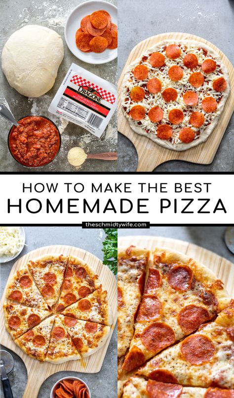 Cooking Homemade Pizza, The Best Homemade Pizza, Pizza Oven Recipes, Best Homemade Pizza, Pizza Fatta In Casa, Easy Homemade Pizza, Pizza Recipes Easy, Making Homemade Pizza, Pizza Ingredients