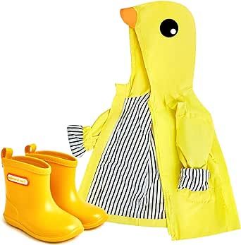 Toddler Raincoat, Duck Cartoon, Grand Kids, Rain Shoes, Kids Luggage, Zipper Jacket, Luxury Store, Rain Wear, Outdoor Woman