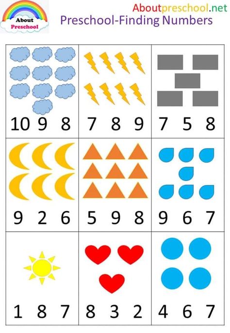 Numbers From 1 To 10, Preschool Number Worksheets, Fun Worksheets For Kids, Mixed Numbers, Pattern Activities, Kids Worksheets Preschool, Preschool Activities Toddler, Free Kindergarten Worksheets, Numbers Preschool