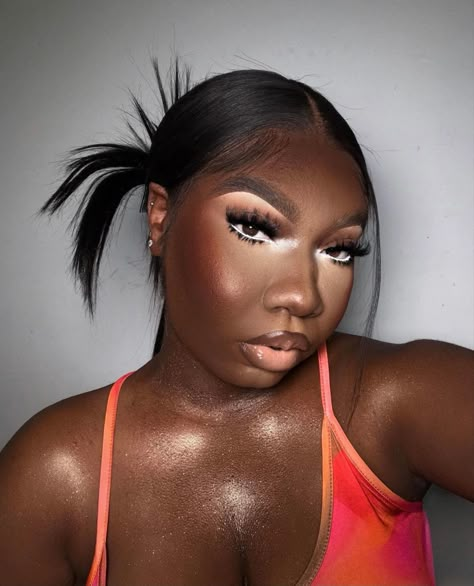 Flawless Face Makeup, Light Makeup Looks, Bold Makeup Looks, Makeup For Black Skin, Barbie Makeup, Unique Makeup, Glam Makeup Look, Dope Makeup, Makeup Eye Looks