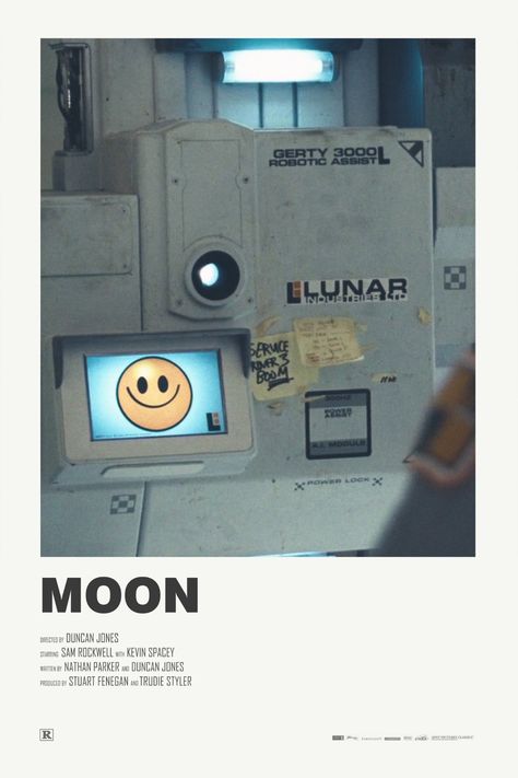 Moon Movie Poster, Graphic Design Movie Posters, Moon Film, Moon Movie, Minimalist Movie Posters, Movie Wall, Best Movie Posters, Polaroid Posters, Film Posters Minimalist