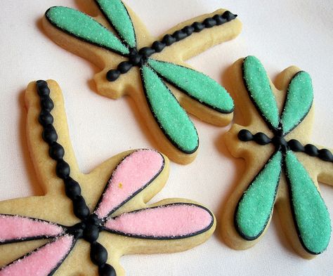 Decorated Food, Dragonfly Wedding, Quincenera Dresses, Food Baking, Spring Cookies, Summer Cookies, Pretty Cookies, Cookie Frosting, Creative Cookies