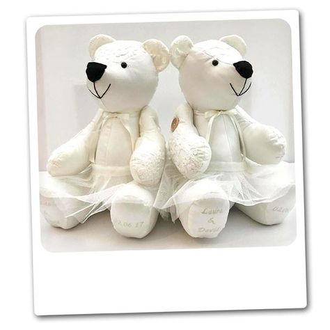 Teddy Bear Patterns, Diy Plush Toys, Wedding Memory, Bear Patterns, Keepsake Bear, Memory Bears, Soft Toy Patterns, Memory Bear, Wedding Memorial