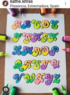 Alphabet Doodle Art Lettering Ideas, 3rd Quarter Design, Doodle Art Letters Alphabet, Cool Fonts Alphabet Creative, Hand Lettering Alphabet Fonts Creative, Draw Letters, Cute Lettering, Stylo Art, Box Letters