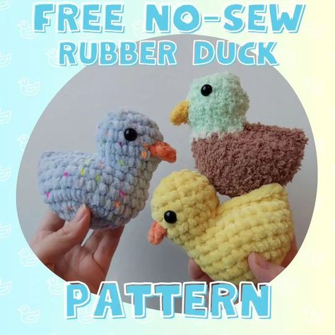 Free no-sew rubber duck !-Credit @nooks_hooks you can find more free and exclusive patterns in the bio link enjoy!!. . . . #crochetamigurimi #crochetamigurumis #crochetamigurumis🧶 #crochetamigurumidolls #crochetamigurumibears #crochetamigurumi #crochetpatternsandtutorials #crochetpatternsforbeginners #crochetpatternsforsale #crochetpatternsuccess #crochetpatternshawl #crochetpatternsfree #crochetpatternstore #crochetpatternshop #crochetpatterns #crochetaddict #freepatternsamigurumi #freepat... Crochet Rubber Duck, Easy Crochet Toys, Plushies Pattern, Crochet Projects To Sell, Duck Pattern, Toys Ideas, Easy Crochet Animals, Bazaar Ideas, Crochet Birds