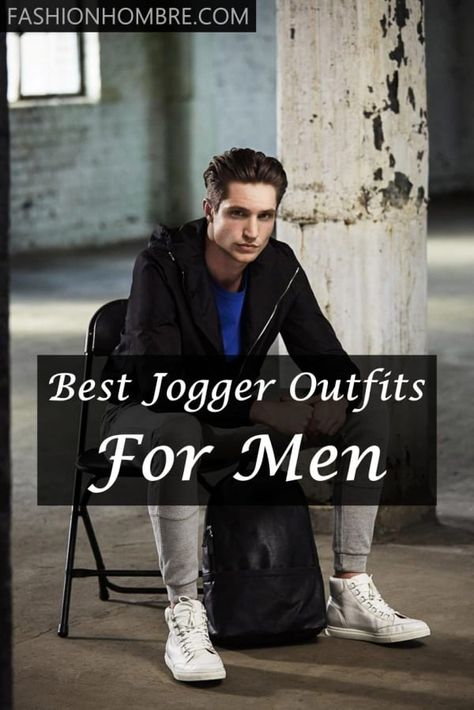 Business Casual Joggers Outfit Men, Men’s Jogger Pants Outfit, Joggers And Boots Outfits Men, Men Jogger Pants Outfit Casual, Men’s Joggers Style, How To Style Joggers Men, Mens Joggers Outfit Dressy, Mens Joggers Outfit Casual, Outfit Jogger Hombre