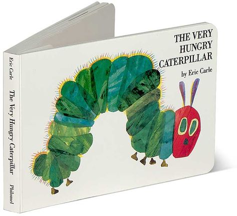 The Very Hungry Caterpillar Board Book - A newly hatched caterpillar eats his way through all kinds of food. Description from pinterest.com. I searched for this on bing.com/images Caterpillar Book, Caterpillar Toys, Caterpillar Craft, Neutral Baby Gifts, Gender Neutral Baby Gifts, Trending Books, The Very Hungry Caterpillar, Baby Gift Box, Eric Carle