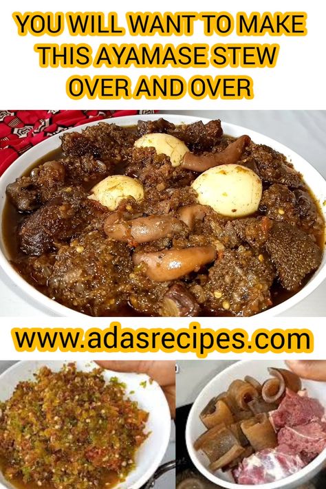 This is an Ayamase Stew you will always want to make. Ayamase Stew Recipe, Ayamase Stew, Nigerian Stew, Medium Boiled Eggs, West African Food, African Foods, Lamb Stew, Nigerian Food, Stew Recipe