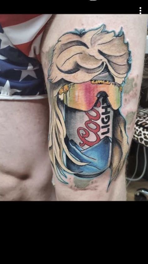 Beer Tattoos, Horrible Tattoos, Worst Tattoos, Master Tattoo, Travis Tritt, Coors Banquet, Bottle Tattoo, Light Tattoo, C Tattoo