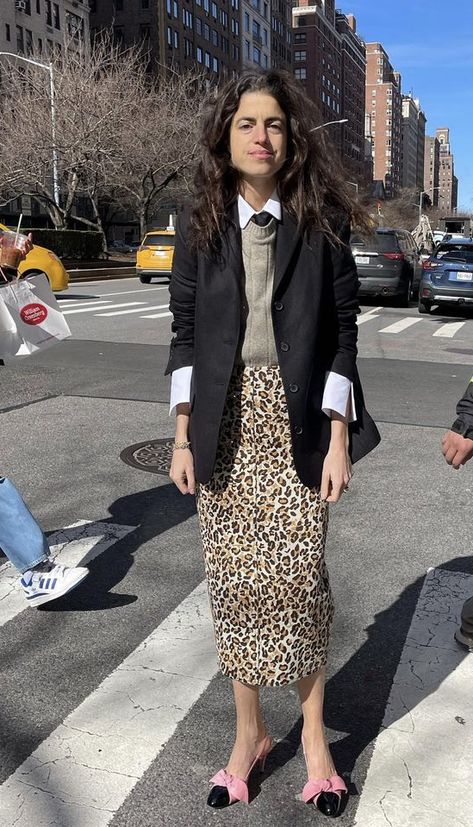 Leandra Medine Style 2024, Leandra Mc Cohen, Leandra Medine Style 2023, Leandra Medine Cohen, Leopard Coat Outfit, Leandra Cohen, Leandra Medine Style, Leandra Medine, Office Casual Outfit