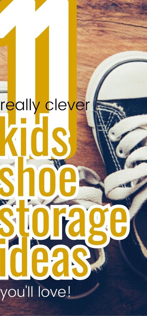 Close up of kids black and white trainer style shoes with post title overlaid Shoe Bins For Closet, How To Store Shoes Small Spaces, Kids Shoes Organization, Toddler Shoe Storage Ideas, Organizing Kids Shoes, Family Shoe Organization, Kid Shoe Storage, Shoe Storage For Kids, Shoe Storage Kids