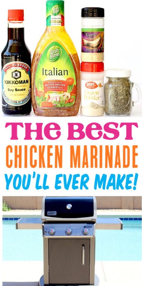 Savory Chicken Marinade Recipe! {Just 5 Ingredients} - The Frugal Girls Italian Chicken Marinade For The Grill, Marinates For Chicken, Chicken Marinade For Oven, Chicken On Grill Recipes, Chicken Marinades For The Grill, Savory Chicken Marinade, Marinated Grilled Chicken Recipes, Chicken Marinade For The Grill, Italian Marinade For Chicken