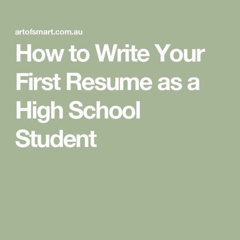 How to Write Your First Resume as a High School Student School Resume, High School Resume, First Resume, Life Hacks Organization, Writing A Cover Letter, Resume Skills, Extra Curricular Activities, Looking For A Job, Extra Curricular