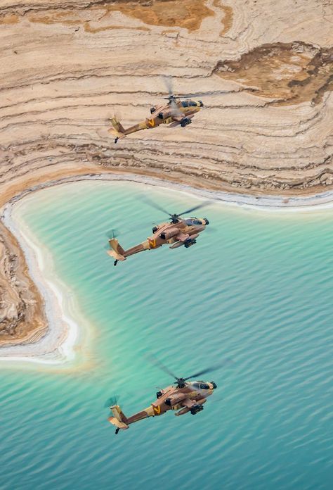 Boeing AH-64D "Saraf" ("Apache Longbow") at the Dead Sea. Israeli AF. Angel Flight, Pictures To Color, Ah 64 Apache, Military Aesthetic, Military Wallpaper, Airplane Fighter, Military Gear Tactical, 2160x3840 Wallpaper, Color Pages