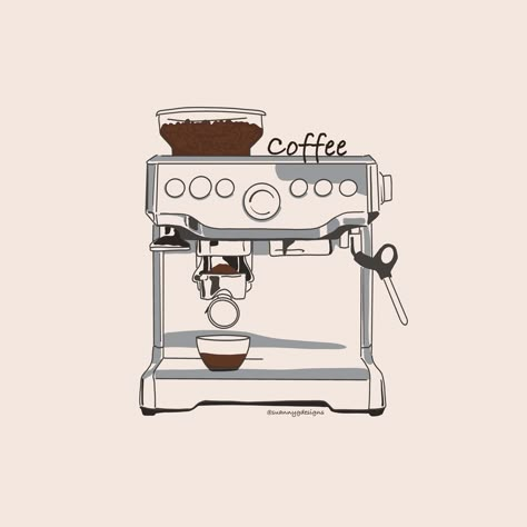 Coffee Bar Art, Coffee Cup Drawing, Coffee Espresso Machine, Burnt Coffee, Coffee Cup Art, Cafe Art, Coffee Espresso, Cup Art, Bar Art