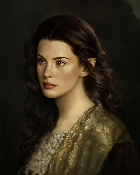 Alice Blake Art on Instagram: "Another day another unresolved teenage crush 💚🥲 #arwen #arwenundomiel #lordoftherings #lordoftheringsart #lotr #lotrart #lordoftheringsfanart #tolkien #jrrtolkien #elf #elves #rivendell #elfart #elvesart #livtyler" Arwen Lotr, Lotr Characters, Empress Elisabeth, Lotr Elves, Elf Art, Surreal Artwork, Lotr Art, Historical Painting, Fantasy Aesthetic