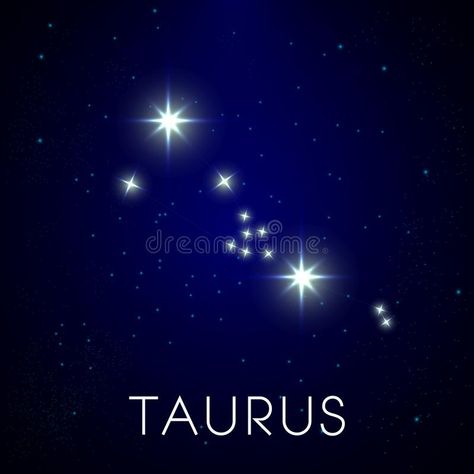 Taurus Star Constellation, Sky Tattoos, Taurus Constellation, Astrology Taurus, Glow Stars, Astrology And Horoscopes, Star Constellations, Horoscope Signs, Zodiac Constellations