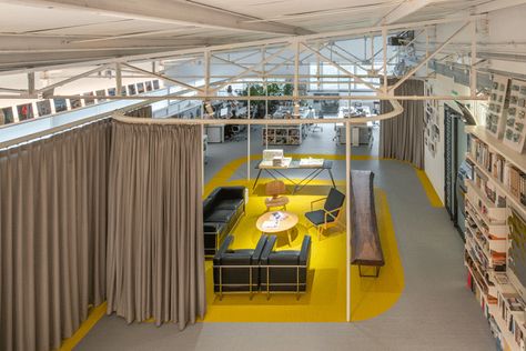 Gallery of Crossboundaries' Transformable Workplace / Crossboundaries - 7 Futuristic Minimalism, Lego Office, Coworking Space Design, Multifunctional Room, Office Culture, Community Hub, Award Display, Multifunctional Space, Rest Area