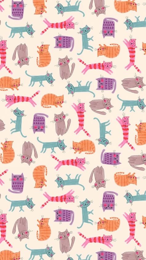 Sleeping Video, Cats Sleeping, Foto Tips, Wallpaper Bts, Cats Illustration, Pattern Texture, Cat Wallpaper, Cat Pattern, Pattern Illustration