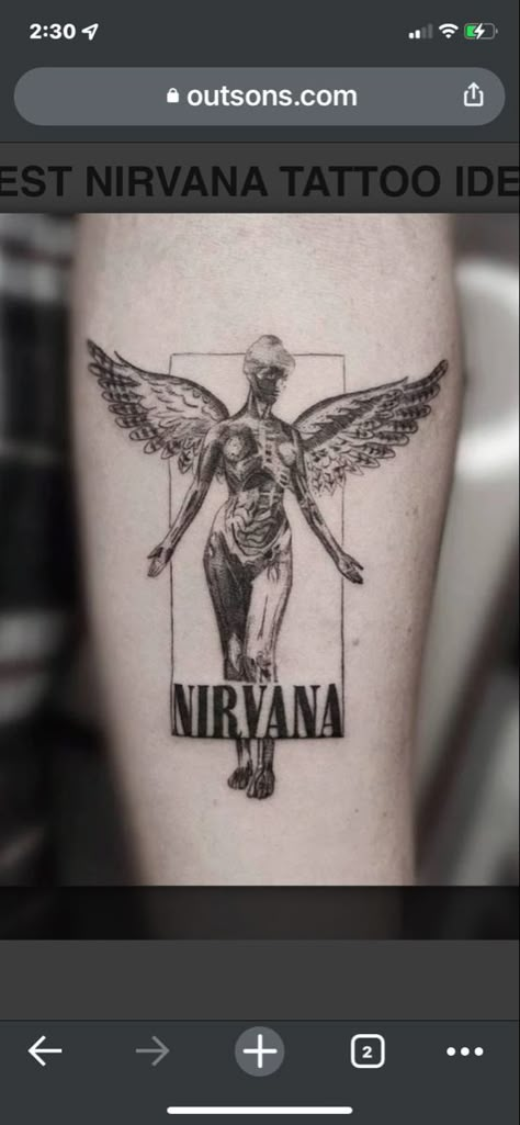 Nirvana Sleeve Tattoo, Nirvana Album Cover Tattoo, Small Nirvana Tattoo, In Utero Drawing, Nirvana Quote Tattoo, Nirvana Logo Tattoo, Nirvana Tattoo Lyrics, Nirvana Tattoo Ideas, System Of A Down Tattoo