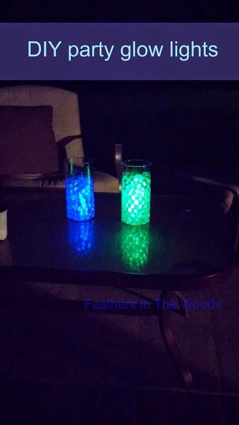 Graduation party lights with Orbeez and glowsticks. Also, Plant Orbeez around your plants to keep the roots watered. They were originally created for this purpose!~RMK Glow Stick Jars, Glow Stick Wedding, Glow Jars, Glow Stick Party, Discovery Bottles, Mystery Parties, Teen Party Games, Gross Motor Activities, Water Beads