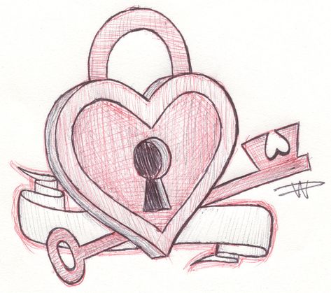 pink key to my heart Lock And Key Tattoos, Cute Drawings For Him, Heart Sketches, Lock Drawing, Key Drawings, Drawings For Him, Drawing Heart, Key Tattoos, Drawings For Boyfriend