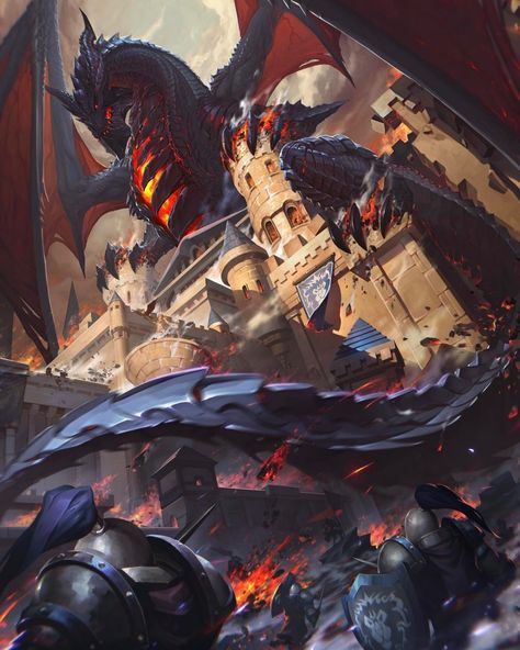 Tiamat Dragon, Illustration Fantasy, Legendary Dragons, The Destroyer, Warcraft Art, Cool Dragons, Fantasy Beasts, 다크 판타지, Dragon Pictures