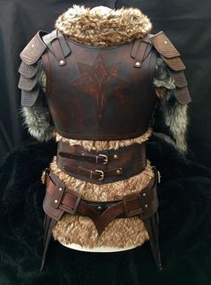 Fantasy Fur Armor, Fur Armor, Viking Leather Armor, Barbarian Armor, Viking Armor, Costume Armour, Armor Clothing, Viking Costume, Larp Armor