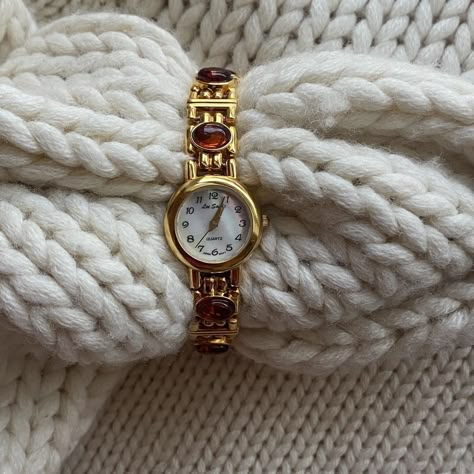 Vintage Gold Watch Stunning and in amazing... - Depop Red Watches Women, October Vibes, Vintage Gold Watch, Red Watch, Vintage Watches Women, Classy Jewelry, Funky Jewelry, Jewelry Lookbook, Stylish Watches