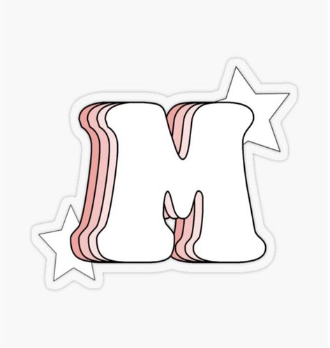 M Sticker, Letters Aesthetic, Stickers Cool, Preppy Stickers, Aesthetic Letters, Stickers Redbubble, Green Sticker, Tumblr Stickers, Alphabet Stickers